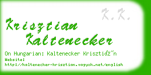 krisztian kaltenecker business card